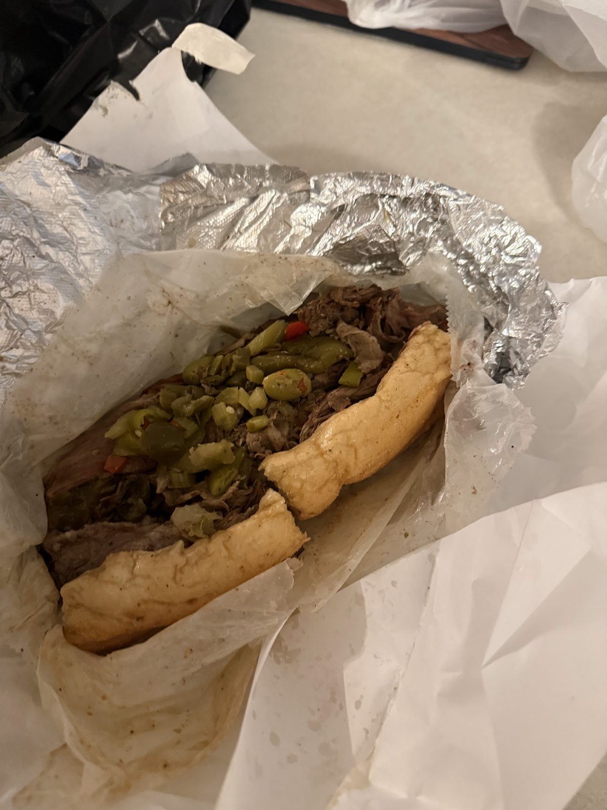 Italian beef with giardiniera