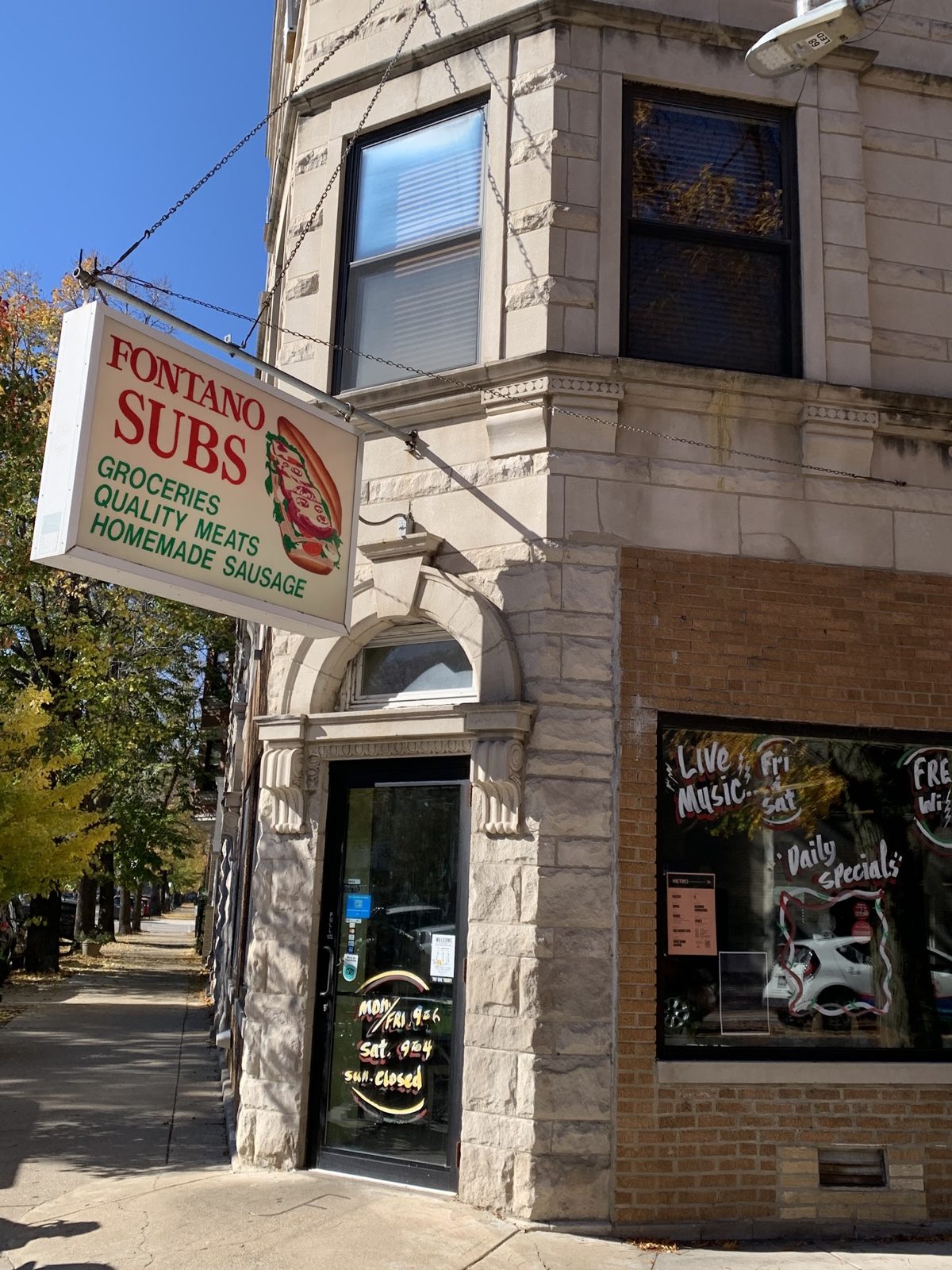 Fontano’s Subs on the corner of Polk St