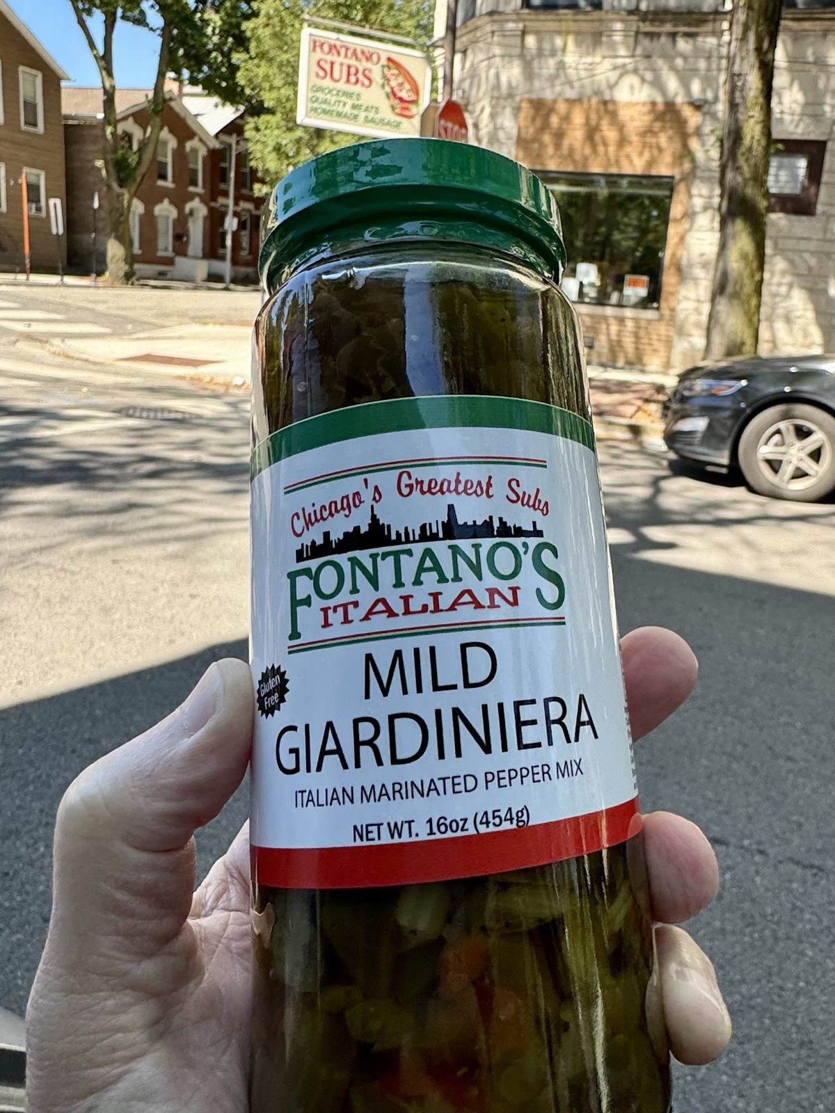 Jar of Fontano’s mild giardiniera