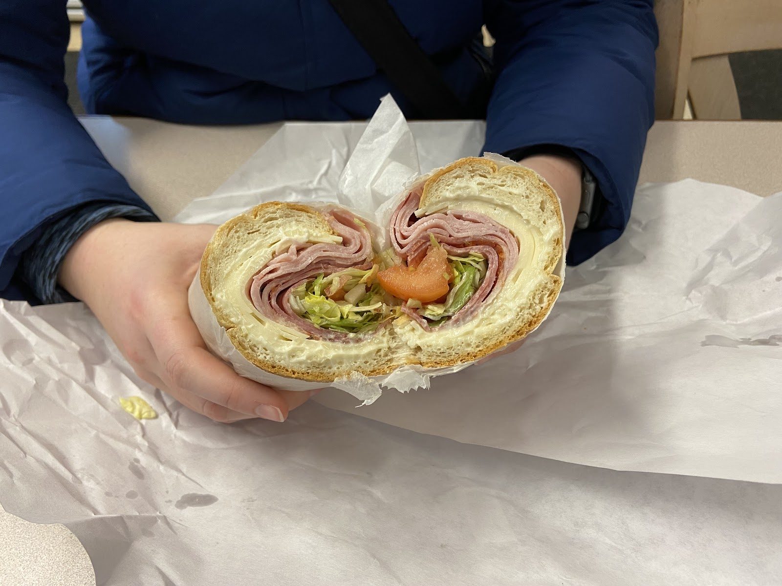 Italian sub halves
